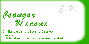 csongor ulicsni business card